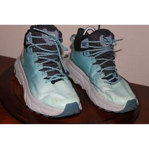 Hoka One W Trail Code‎ GTX Hiking Boots Gore-Tex Vibram Waterproof Blue 10.5
